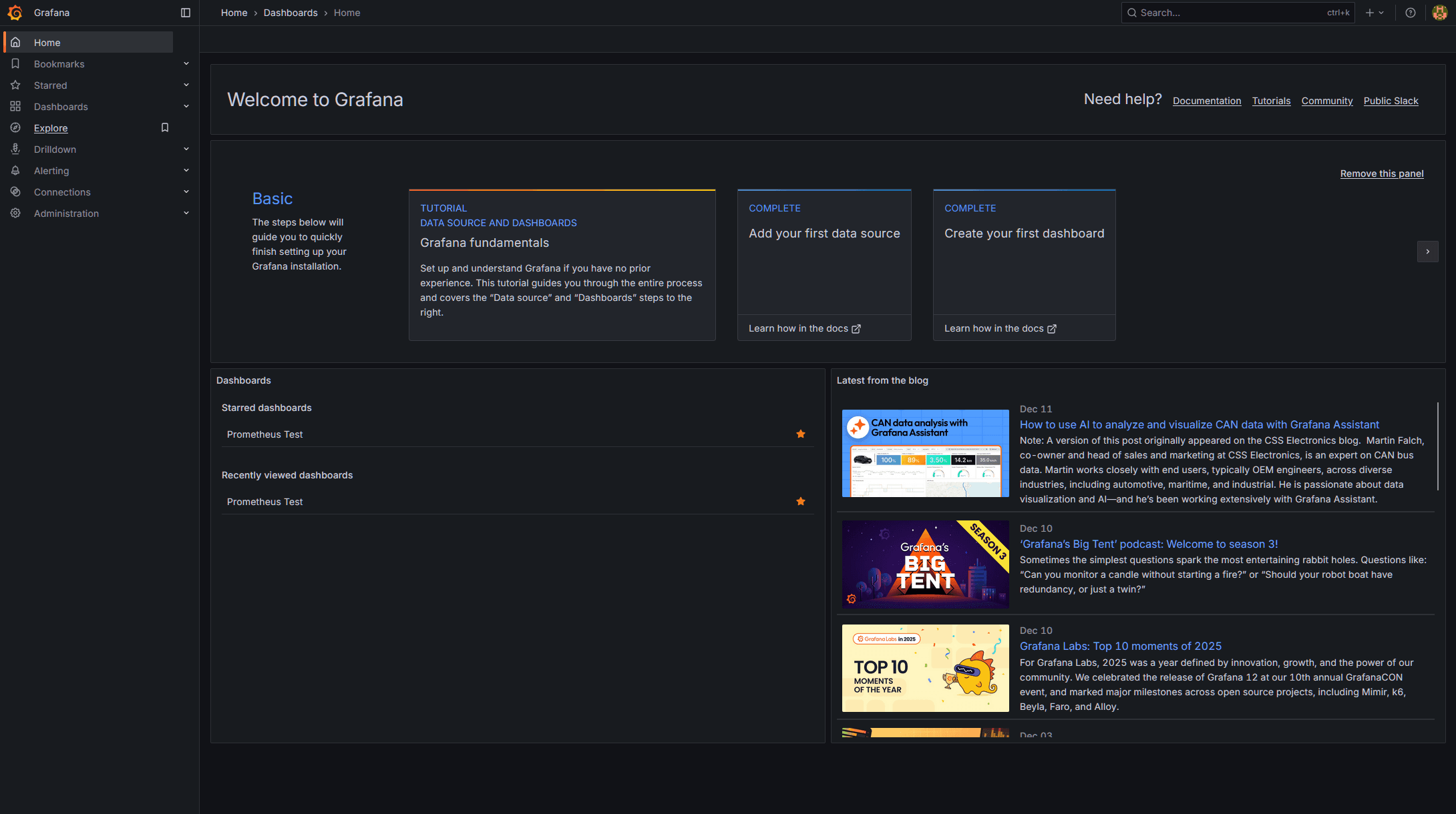Grafana would lay out the data from Prometheus in a nice to look at dashboard.