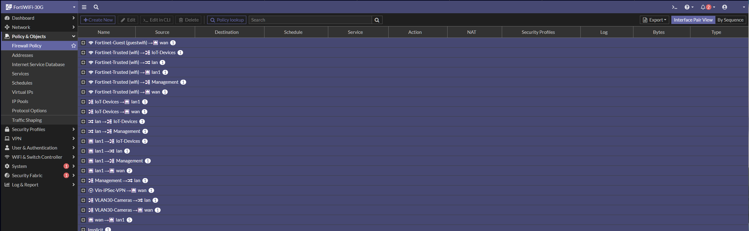 Policies that direct traffic in my network