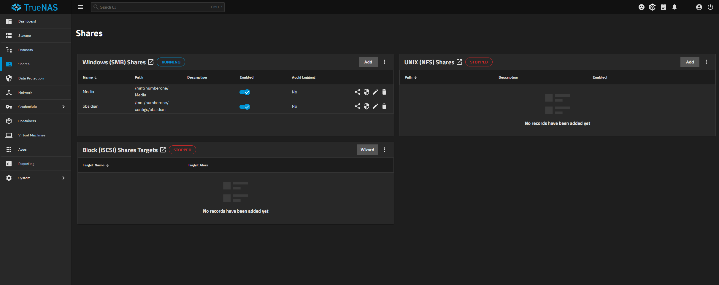 SMB share to help backup documentation and bitwarden keys